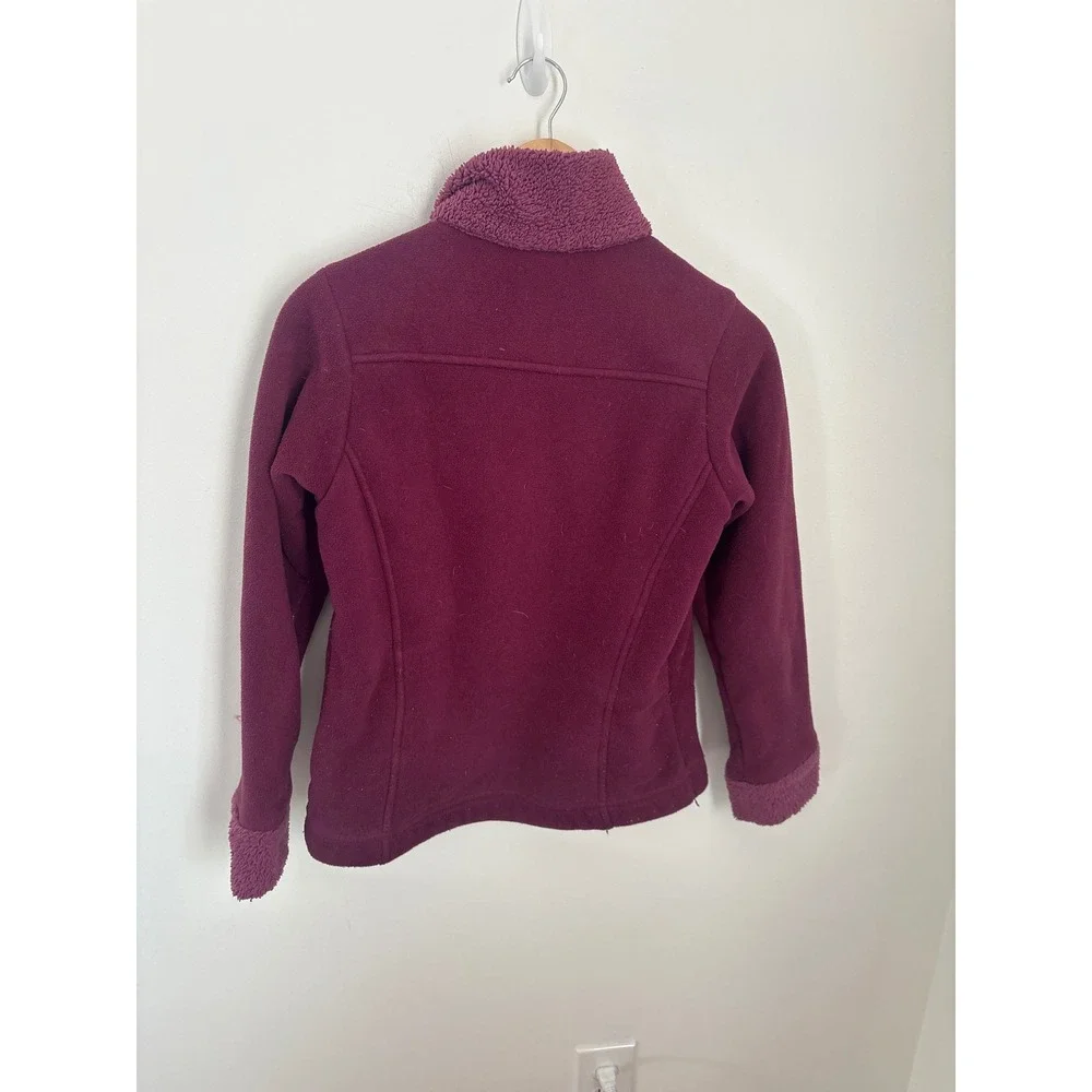 Patagonia Synchilla Fleece Jacket Womens XS Berry Purple Full Zip Sherpa Trim